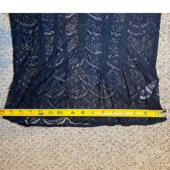 Armani Exchange Lace Blouse - Sheer, Button Up, Short Sleeve - Small - Picture 6 of 13